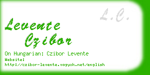 levente czibor business card